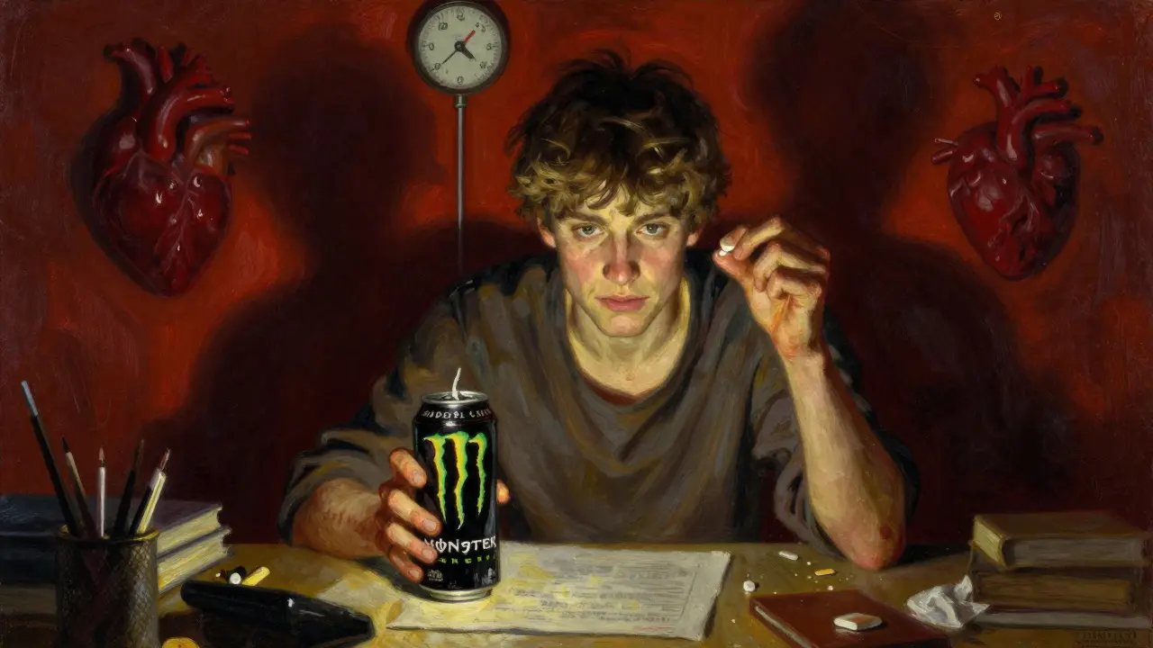 Energy Drinks and Stimulant Medications: Blood Pressure and Heart Risks