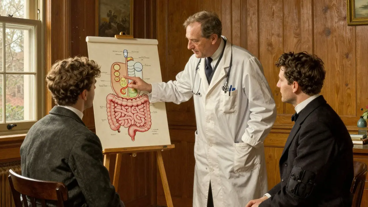 Doctor explaining nutrition plan to patient in office