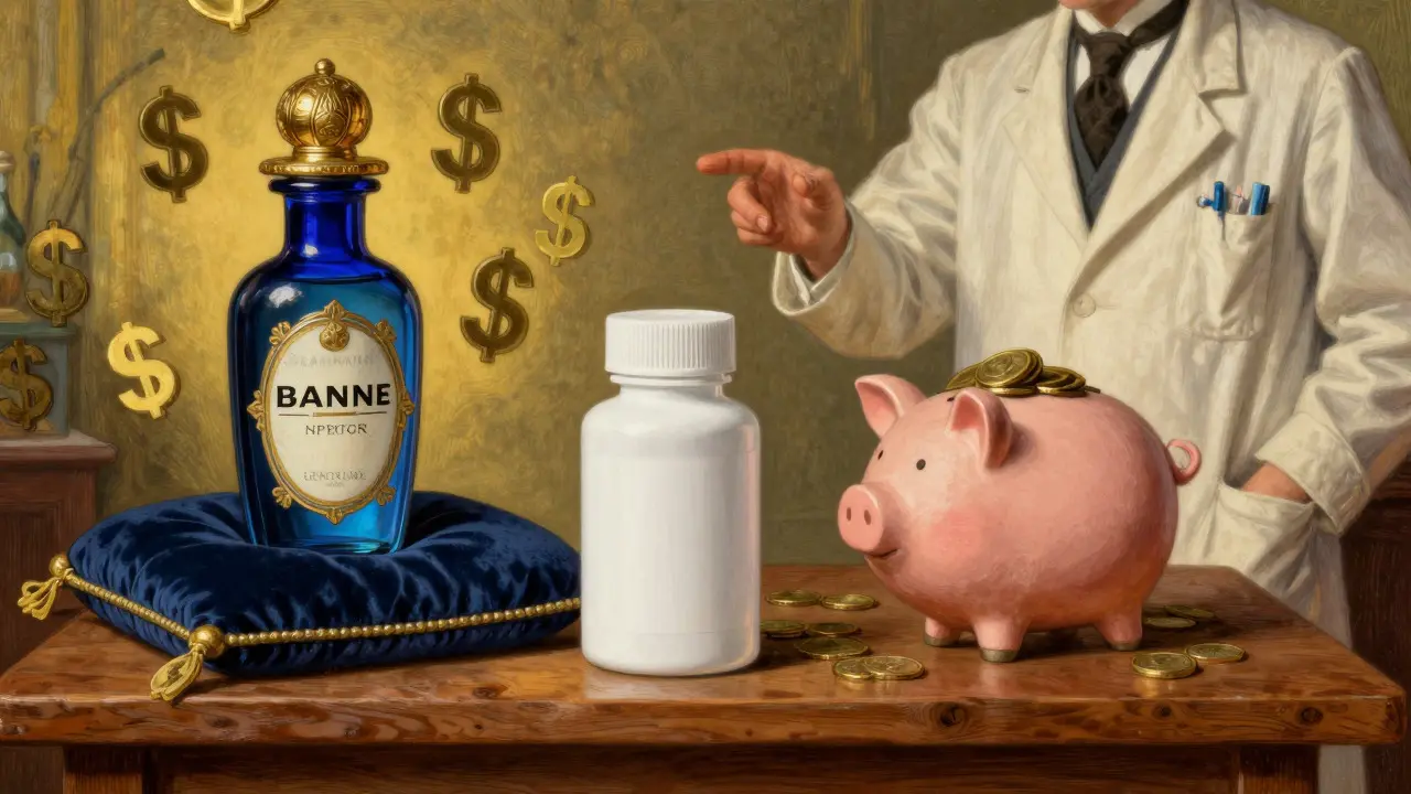 Comparison of expensive brand drug vs cheap generic option